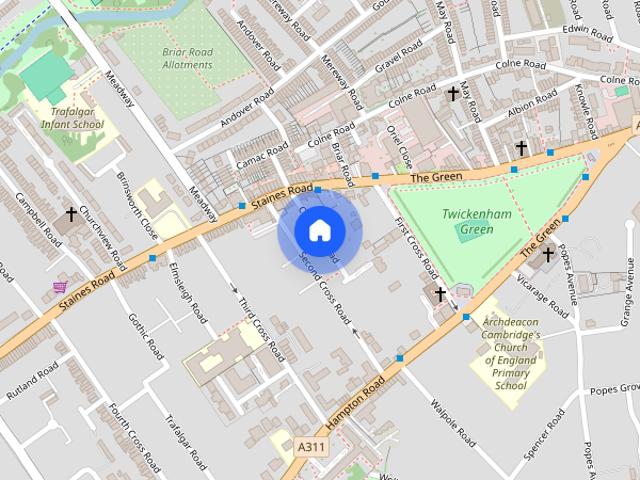 Townhouse for rent in Strawberry Hill, Greater London