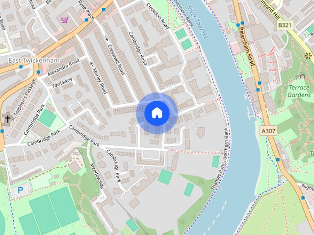 Townhouse for rent in Petersham, Greater London