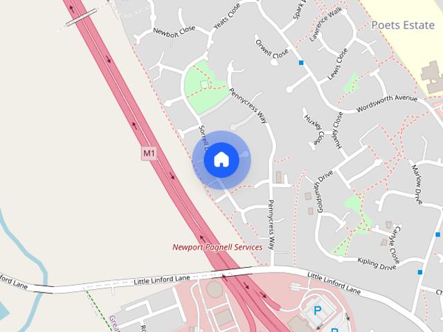 Townhouse for rent in Poets Estate, Newport Pagnell