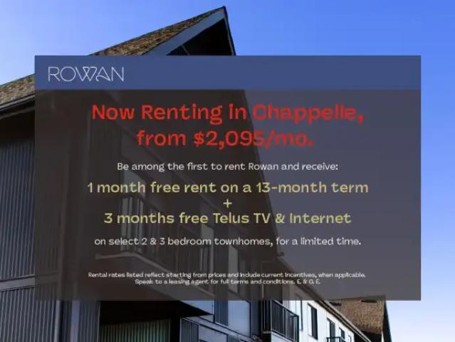 Townhouse for rent in Wedgewood, Alberta