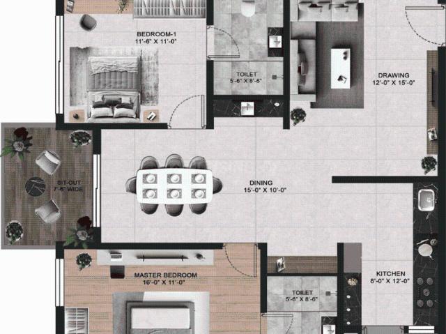 Flat for sale in Bojya Thanda, Kollur