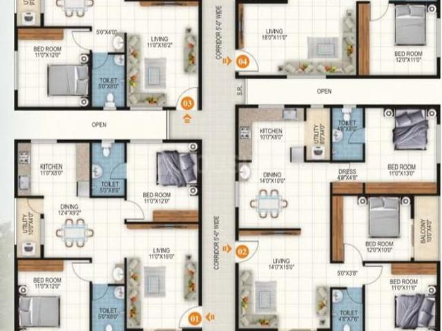 Flat for sale in Bangalore East, Cox Town - Bangalore