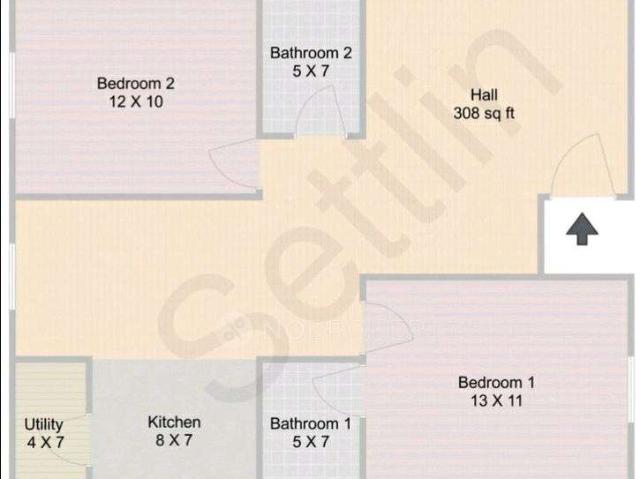 Flat for rent in Bangalore South, Cox Town - Bangalore