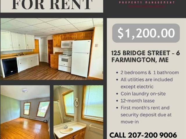 Apartment for rent in Farmington, Maine