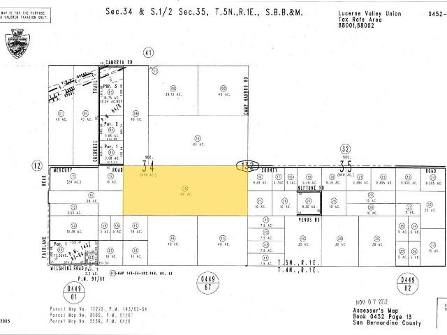 Land for sale in Lucerne Valley, California