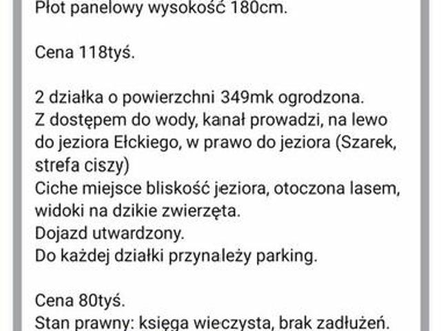 Grunt na sprzedaż w Ełk, Warmińsko-mazurskie