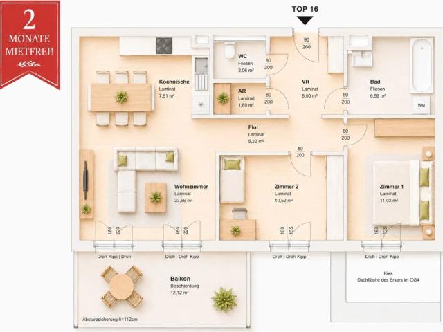 Apartment mieten in Gries, Gersdorf-Feistritz