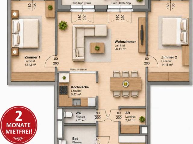 Apartment mieten in Gries, Gersdorf-Feistritz