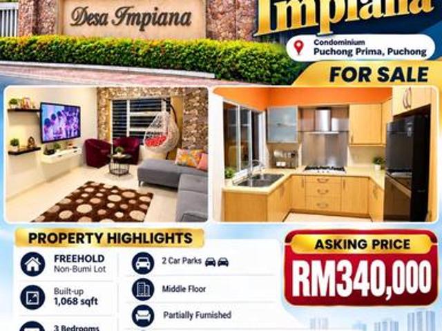 Apartment for sale in Puchong, Majlis Bandaraya Subang Jaya