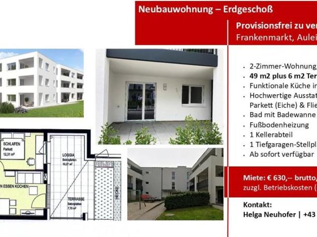 Wohnung mieten in Frankenmarkt, Oberösterreich