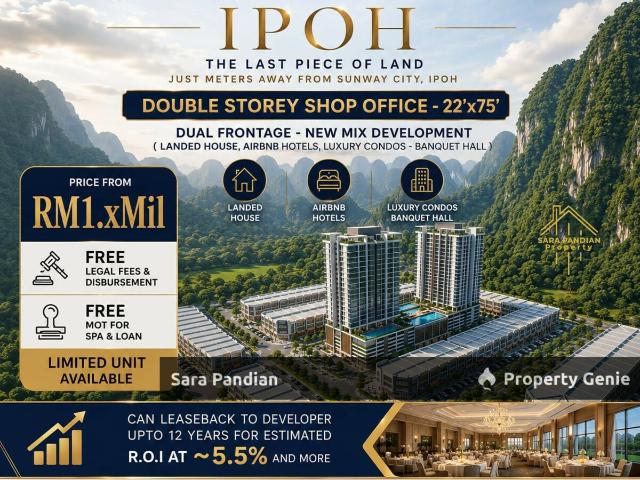 Shop Office for sale in Perak, Tanjong Ipoh