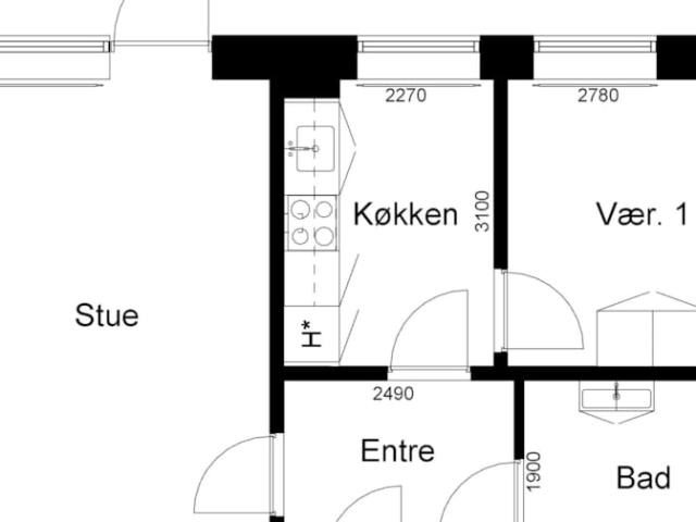Lejlighed til leje i Rødkærsbro, Århus