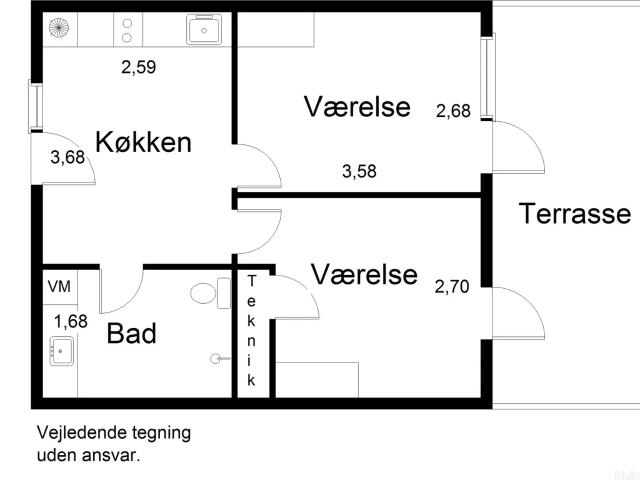 Lejlighed til leje i Tranbjerg J, Århus