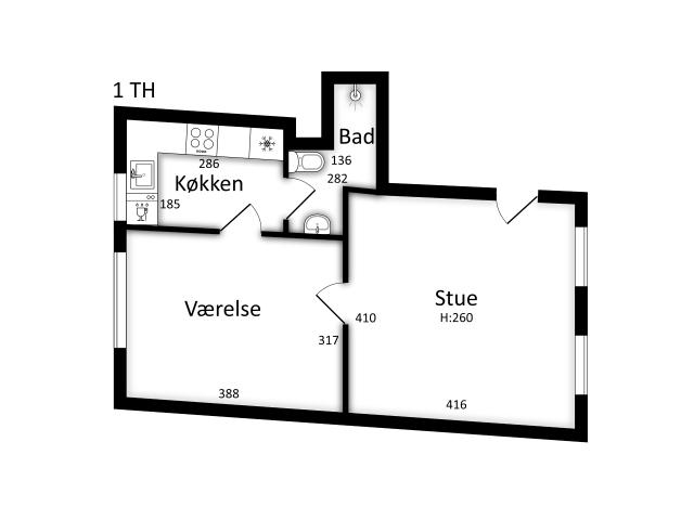 Lejlighed til leje i Randers, Århus