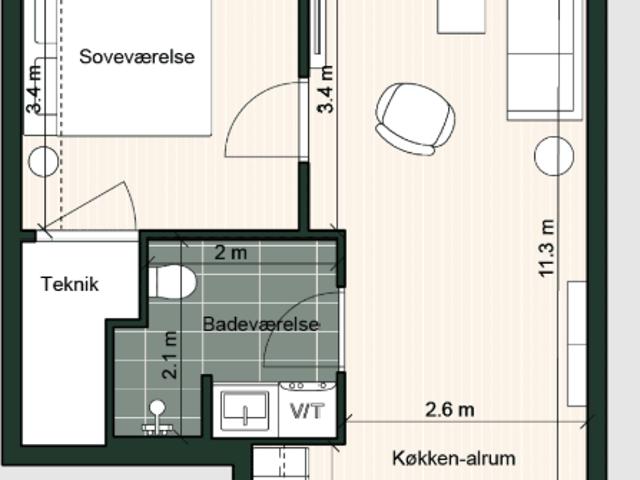 Lejlighed til leje i Odense
