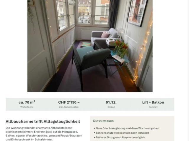 Apartment mieten in Winterthur, Zürich