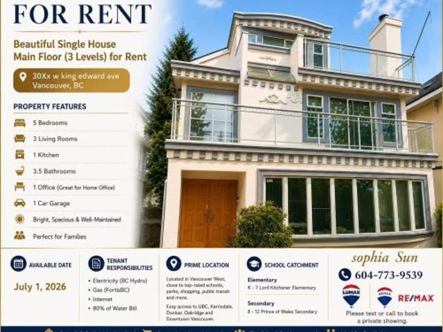 House for rent in Vancouver, British Columbia
