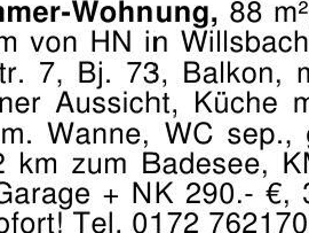 Wohnung mieten in Obersulm, Baden-Württemberg