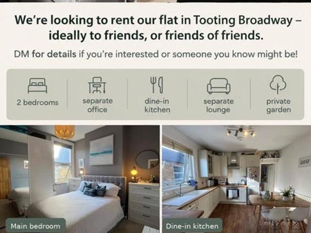 Apartment for rent in Tooting Graveney, Greater London