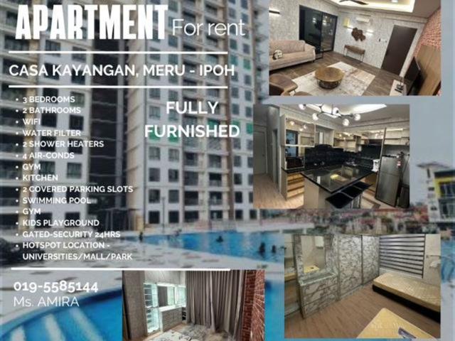 Apartment for rent in Bandar Meru Raya, Majlis Bandaraya Ipoh