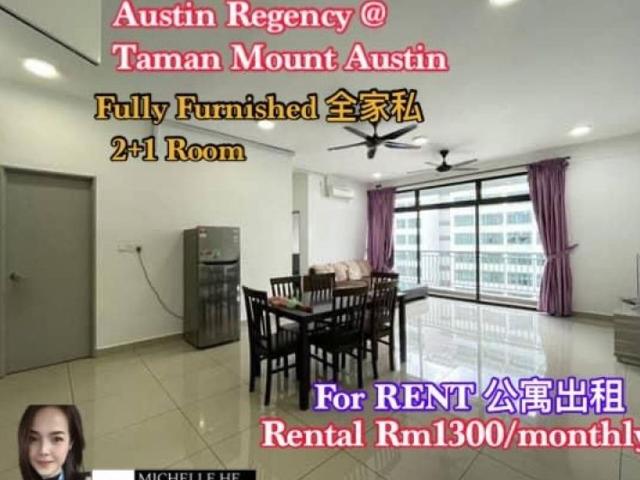 Apartment for rent in Johore Bahru, Johor