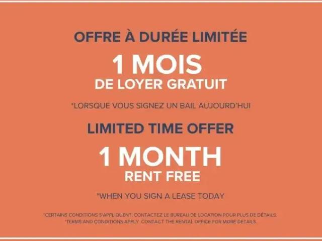 Apartment for rent in St. Leonard's, Quebec