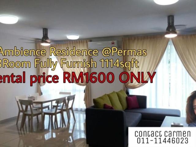 Apartment for rent in Bandar Johor Bahru, Johor
