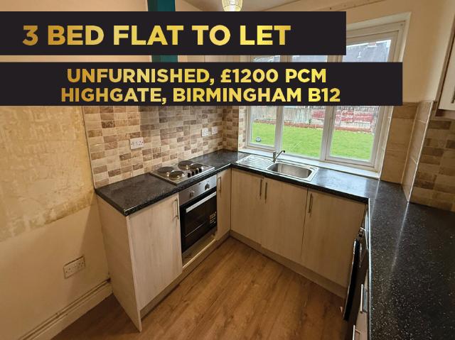 Flat for rent in Highgate, West Midlands