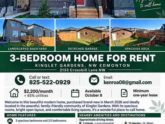 House for rent in Wedgewood, Alberta