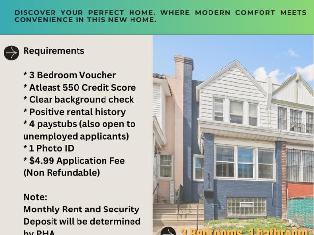 House for rent in Philadelphia, Pennsylvania