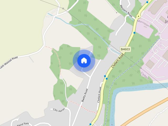 Townhouse for rent in Ynystawe, Wales