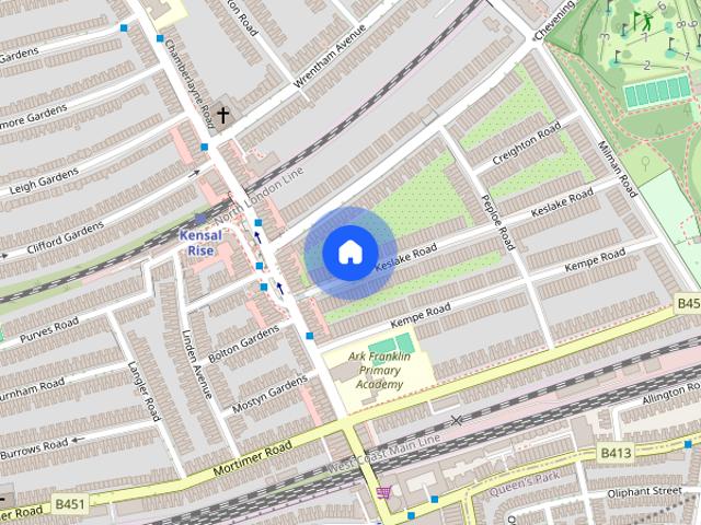 Townhouse for rent in Brondesbury, Greater London
