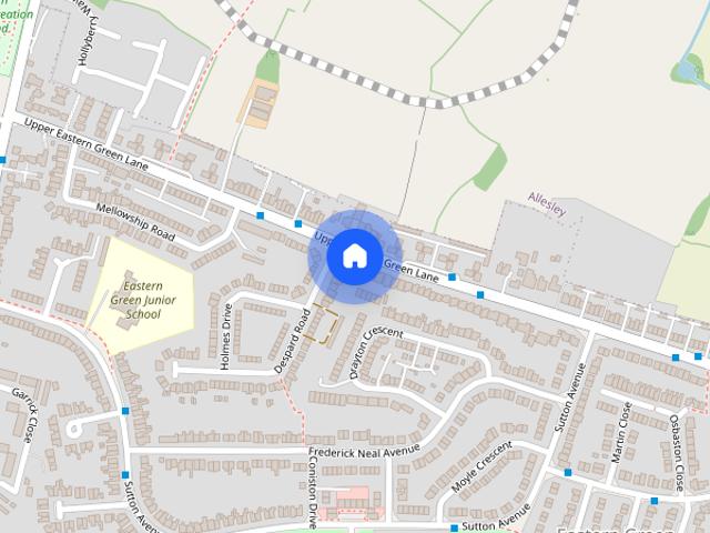 Townhouse for rent in Eastern Green, West Midlands