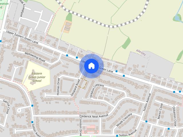 Townhouse for rent in Eastern Green, West Midlands