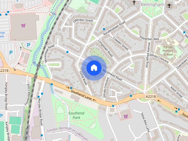 Townhouse for rent in Bellingham, Greater London