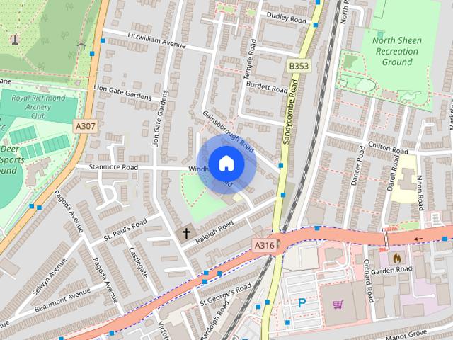 Townhouse for rent in North Sheen, Greater London