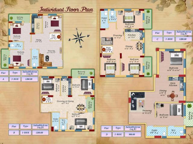 Flat for sale in Andal Aerotropolis, Ukhra