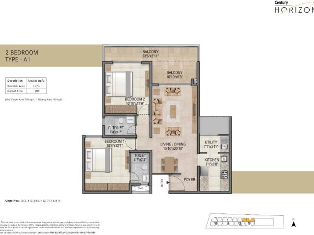 Flat for sale in Cox Town - Bangalore, Karnataka