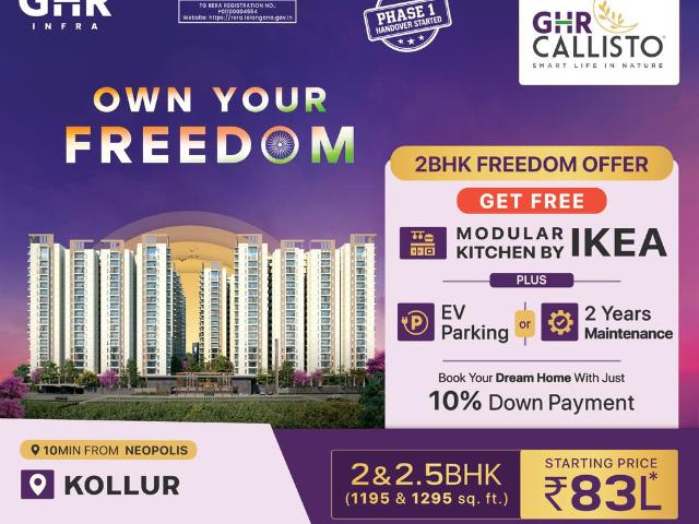 Flat for sale in Kollur, Telangana