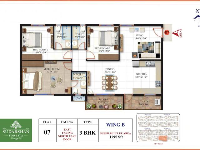 Flat for sale in Bangalore East, Cox Town - Bangalore