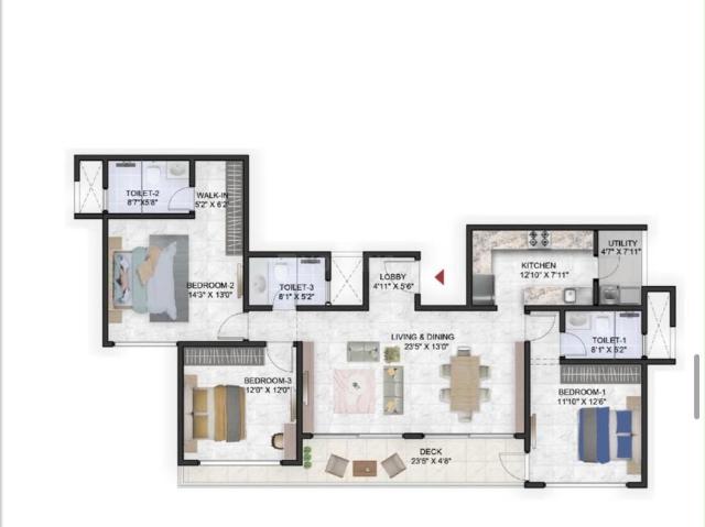 Flat for sale in Bangalore East, Cox Town - Bangalore