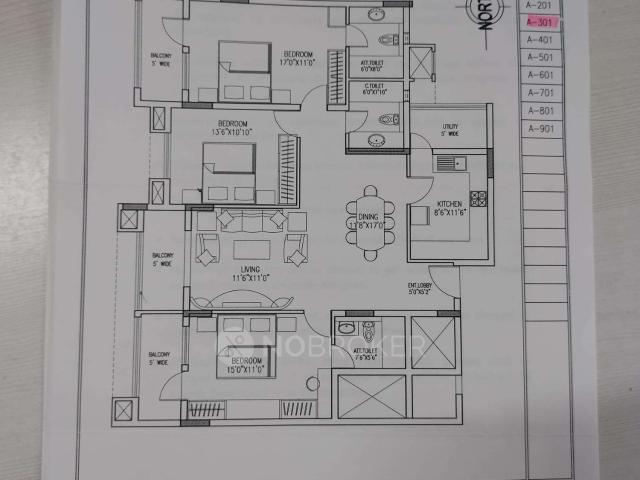 Flat for sale in Bangalore East, Cox Town - Bangalore