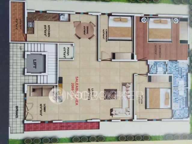 Flat for sale in Bangalore South, Cox Town - Bangalore