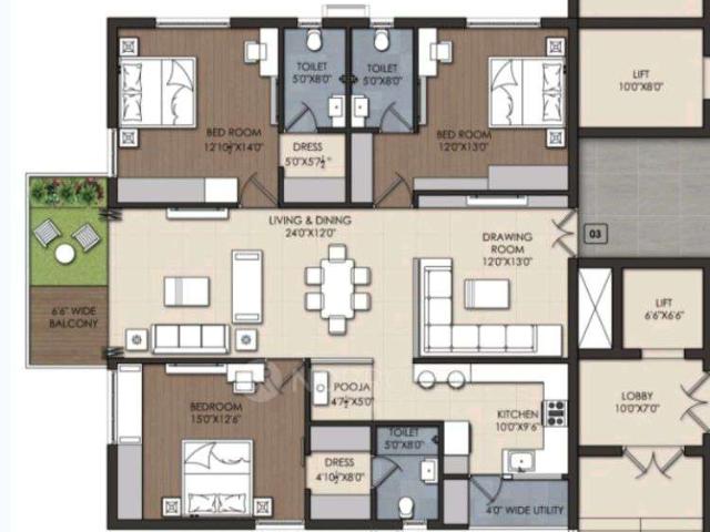 Flat for rent in Ranga Reddy, Telangana
