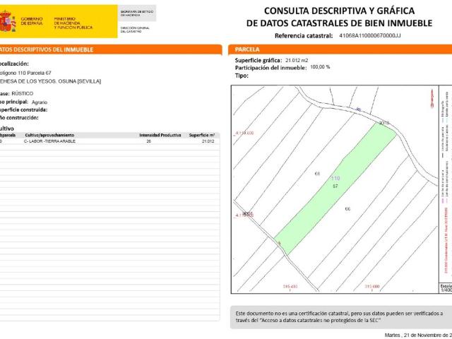 Terreno en venta en Osuna, Andalucía