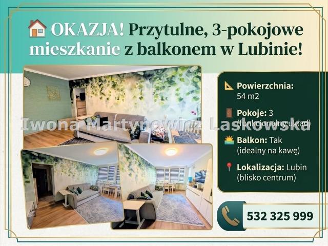 Mieszkanie na sprzedaż w Osiedle Stanisława Staszica, Lubin