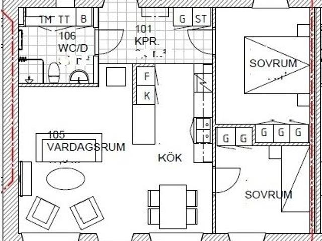 Lägenhet hyra i Sibbhult, Skåne