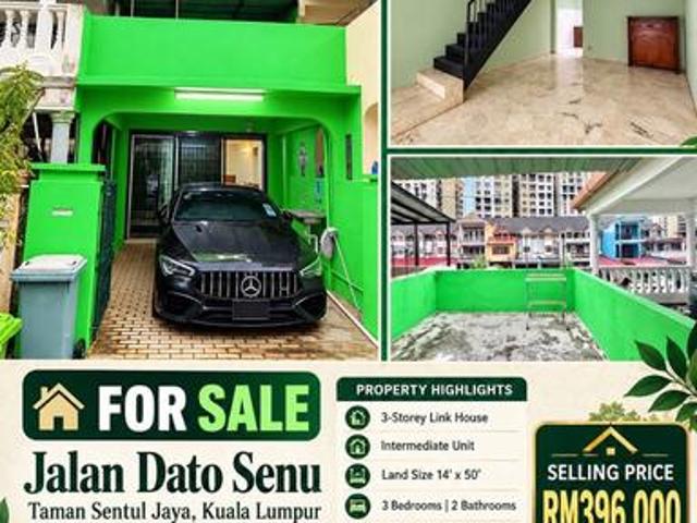 Terraced House for sale in Sentul, Kuala Lumpur