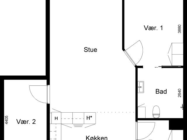 Lejlighed til leje i Bording, Århus