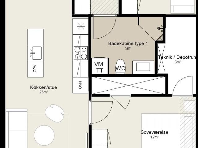 Lejlighed til leje i Silkeborg, Århus